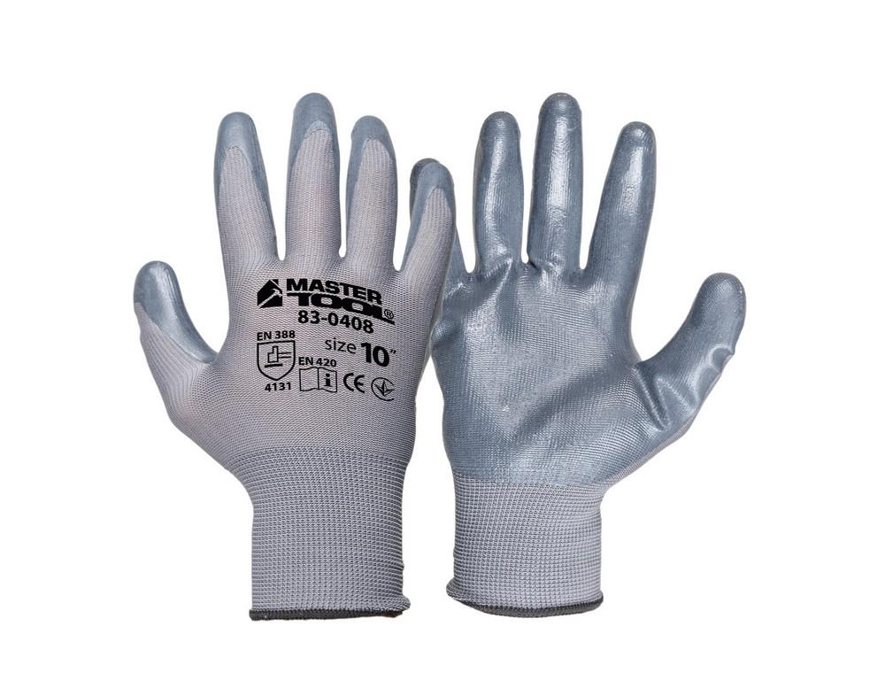 Рукавички текстильні MASTERTOOL GM Сірий (83-0408)